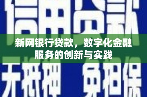 长兴新网银行贷款，数字化金融服务的创新与实践