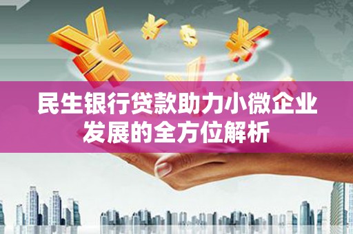长兴民生银行贷款助力小微企业发展的全方位解析