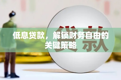 长兴低息贷款，解锁财务自由的关键策略
