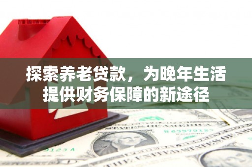 长兴探索养老贷款，为晚年生活提供财务保障的新途径
