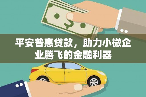 长兴平安普惠贷款，助力小微企业腾飞的金融利器