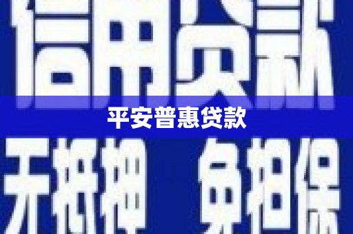 长兴平安普惠贷款