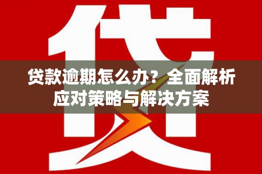 长兴贷款逾期怎么办？全面解析应对策略与解决方案