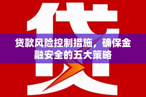 长兴贷款风险控制措施，确保金融安全的五大策略