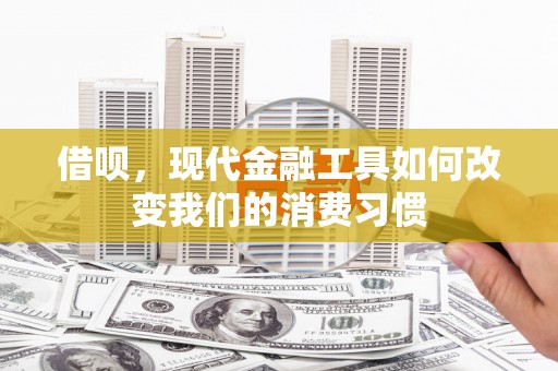长兴借呗，现代金融工具如何改变我们的消费习惯