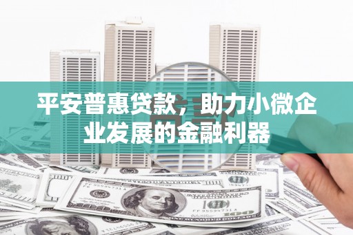 长兴平安普惠贷款，助力小微企业发展的金融利器