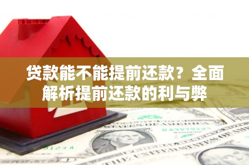 长兴贷款能不能提前还款？全面解析提前还款的利与弊