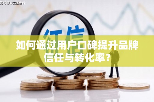 长兴如何通过用户口碑提升品牌信任与转化率？