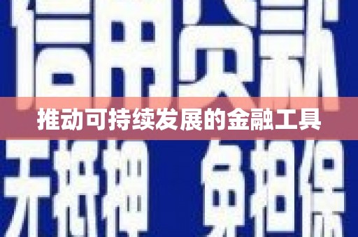 长兴推动可持续发展的金融工具